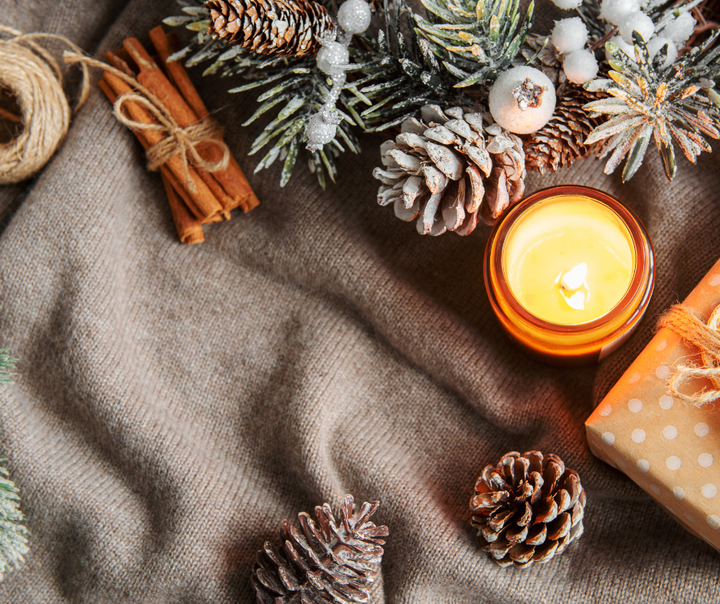 Flamme cozy d'hiver