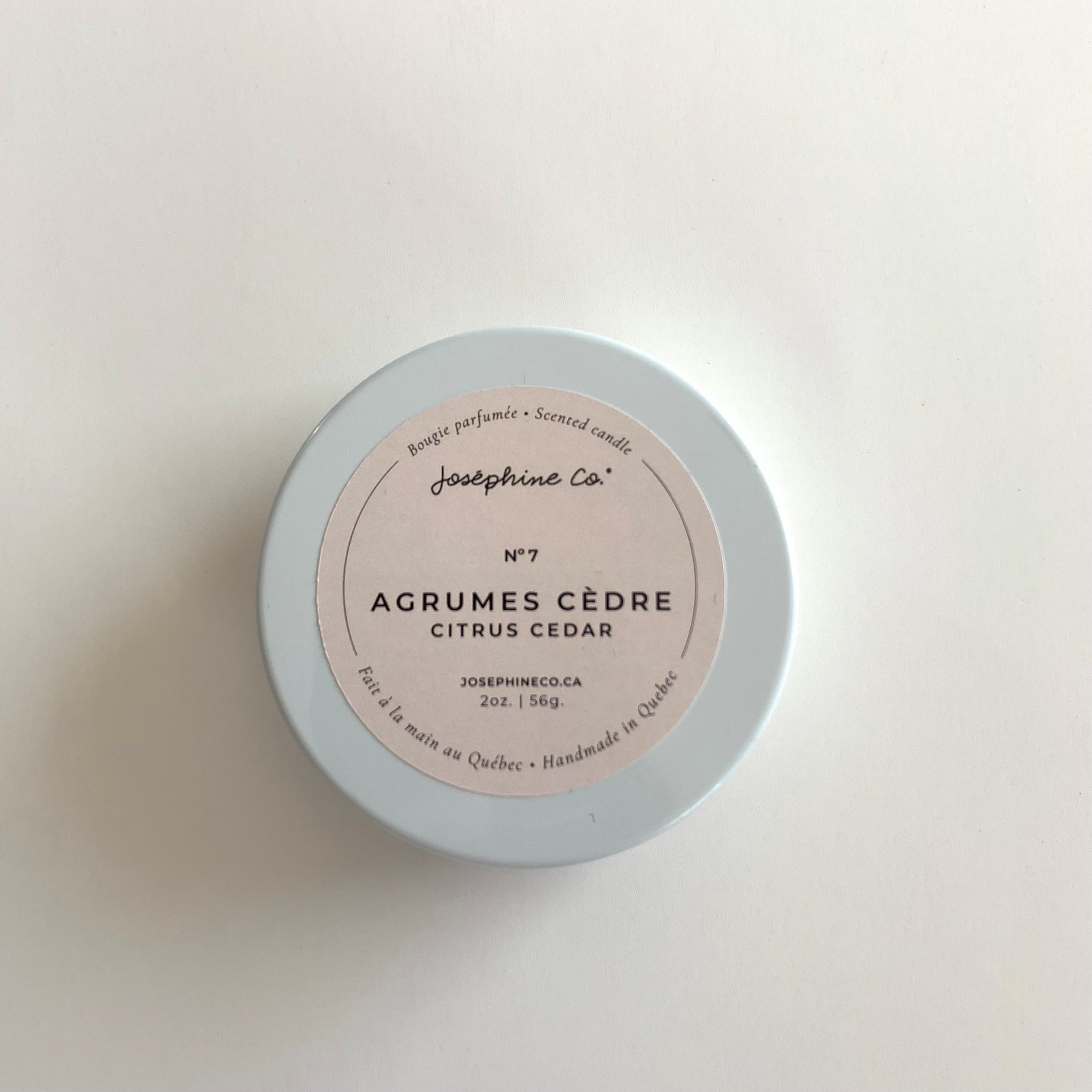 Mini bougie 2 oz agrumes cèdre