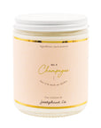 Chandelle parfum Champagne 8 oz artisanale coco-soya, idéale pour créer une ambiance festive et raffinée à la maison
