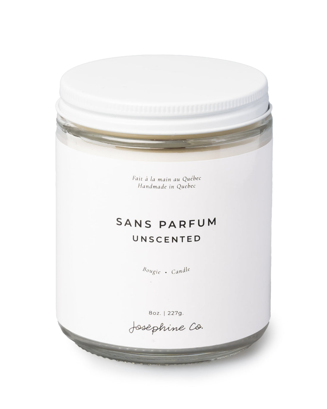 Unscented candle