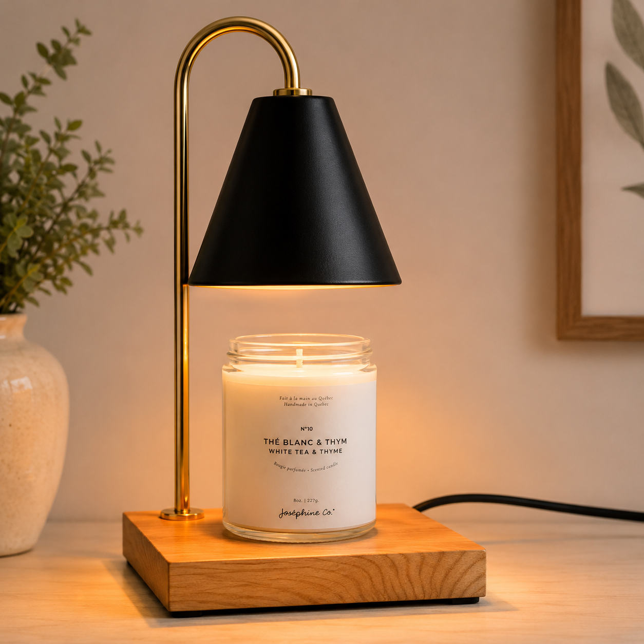 Lampe chauffante pour chandelle