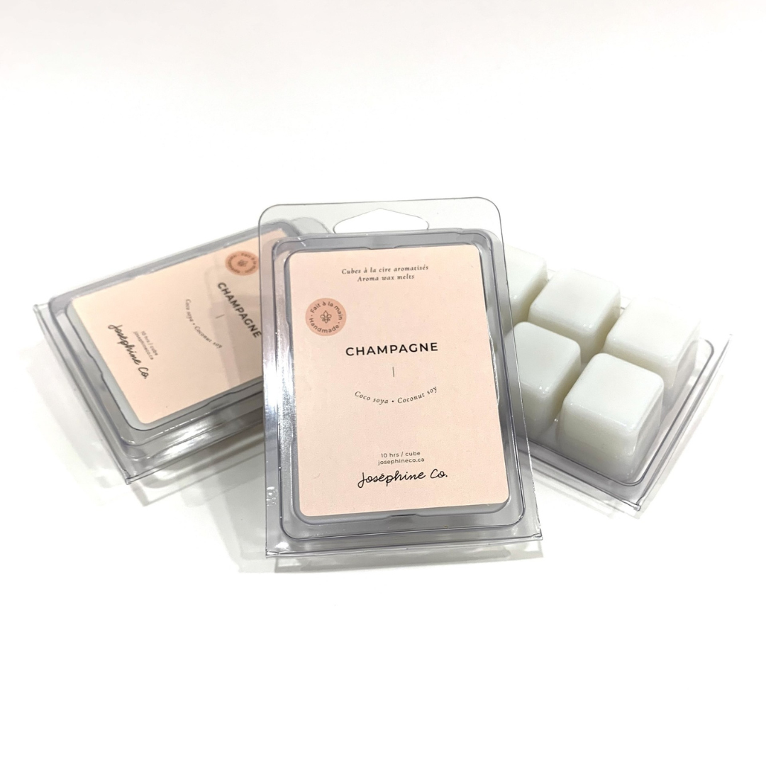 Champagne flavored wax cubes