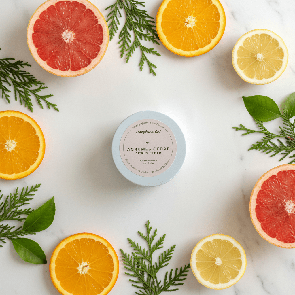 Mini Bougie Parfum Agrumes Cèdre 2 oz - Joséphine Co®