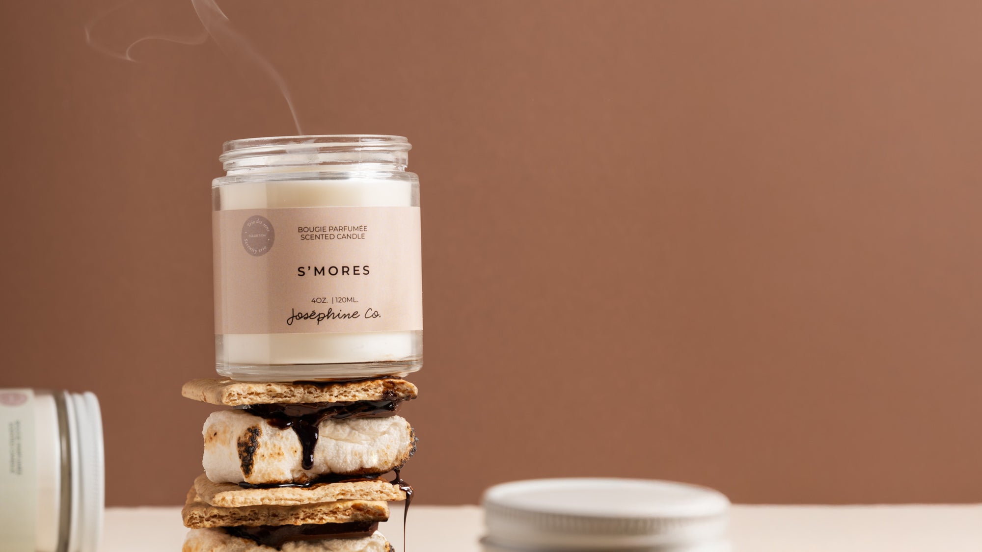 Bougie 8 oz S’mores – Parfum gourmand fait main au Québec - Joséphine Co®