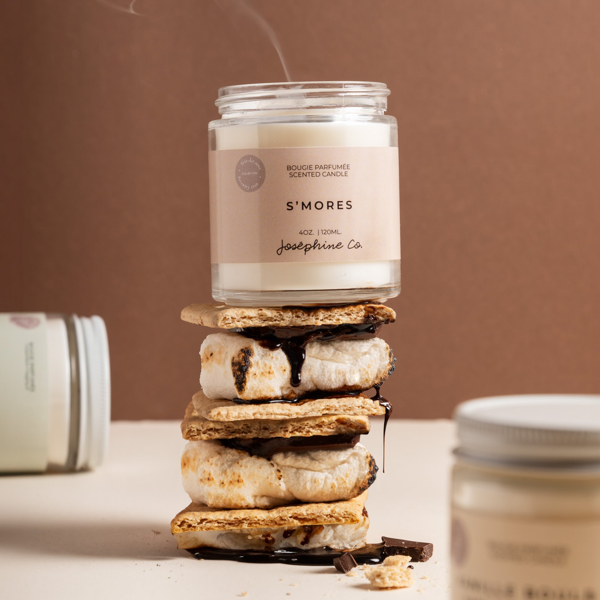 Bougie 8 oz S’mores – Parfum gourmand fait main au Québec - Joséphine Co®