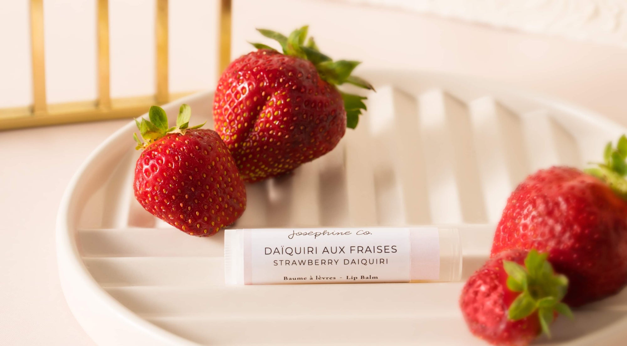 baume à lèvres aux fraises